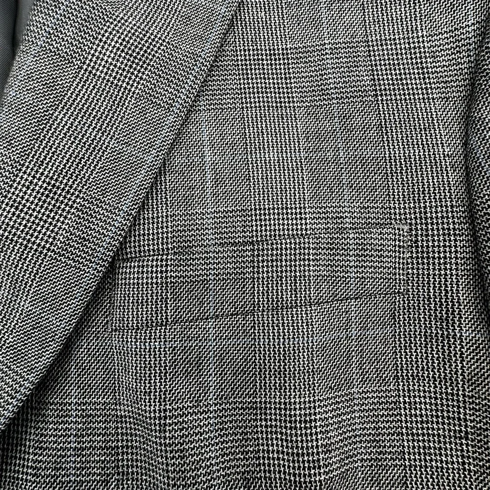 Jos A Bank Signature Collection Blazer 42R Gray Silk Camelhair Glen Check Jacket